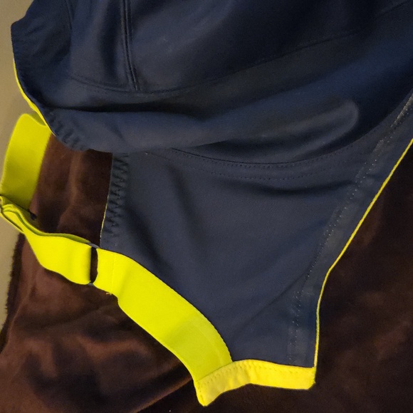 Elomi Underwire Sports Bra Size 34O - Dark Blue + Bright Green - Picture 2 of 8